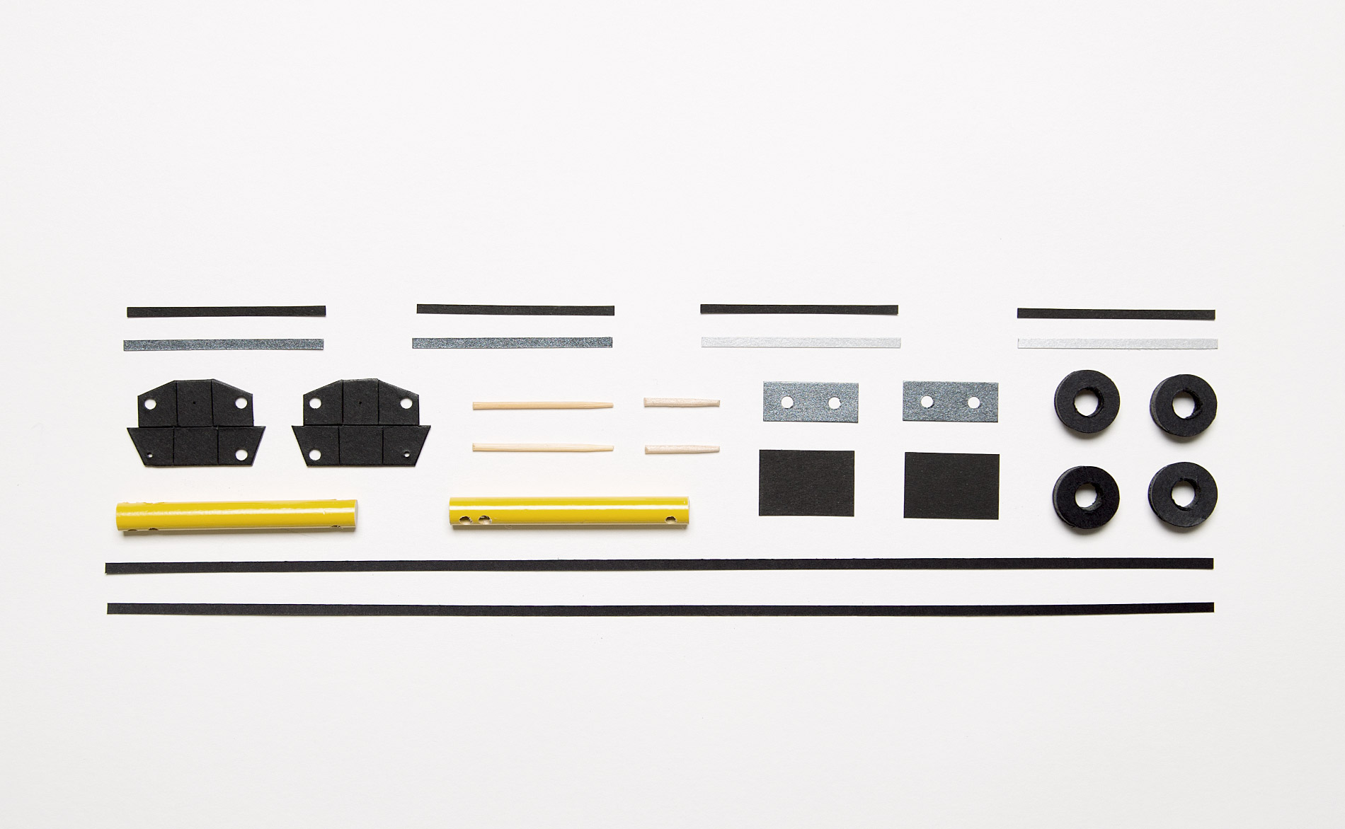 All parts to make both front shock absorbers.